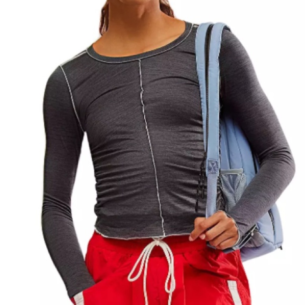 NWT Free People FP Movement x Hatch Right On Run Long Sleeve Layer Black